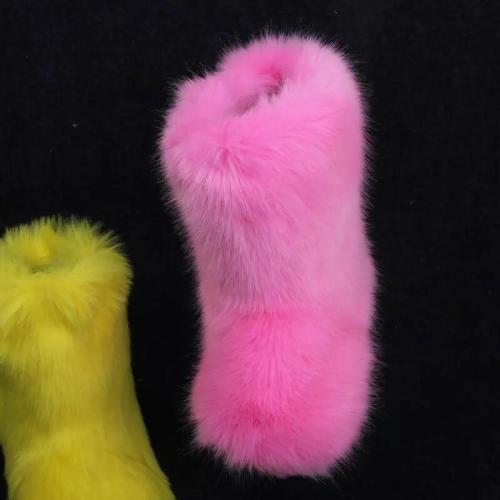 BLFFBP Hot Sale Pink Boot Faux Fur Boots