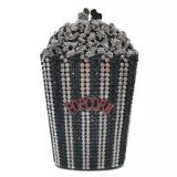 CDB03 Popcorn bags Crystal Dinner evening party clutch with chains