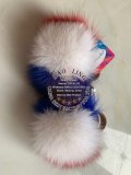 BLBRWRB Super Cute Baby White red blue Fur Slides Slippers