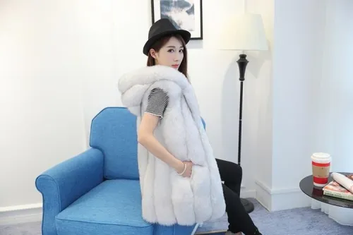 Autumn Winter Fashion Faux Fox Fur Vest