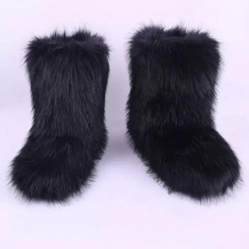 BLFFBB Hot Sale Black Boot Faux Fur Boots