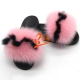 BLFNDDC New Design Different Color Fox Fur Slippers