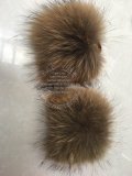 BLBR Super Cute Baby Natural Raccoon Fur Slides Slippers