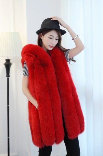 Autumn Winter Fashion Faux Fox Fur Vest
