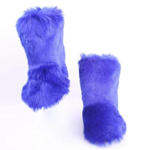 BLFFBB Hot Sale Blue Boot Faux Fur Boots