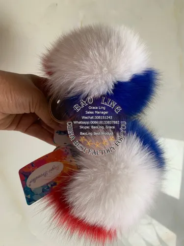 BLBRWRB Super Cute Baby White red blue Fur Slides Slippers