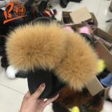 BLFFDC Different Color Fox Fur Slippers
