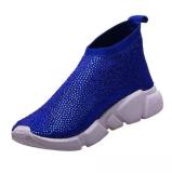 BLCSRB Crystal Sneakers Royal Blue Shoes Rhinestones