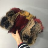 Mixed Color Fox Fur Shoulder Handbags