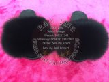 BLFBB Biggest Black Fox Fur Slides