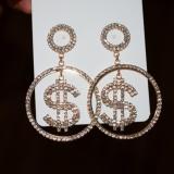 NEH01 Dollar Earrings Necklace Hairpins set