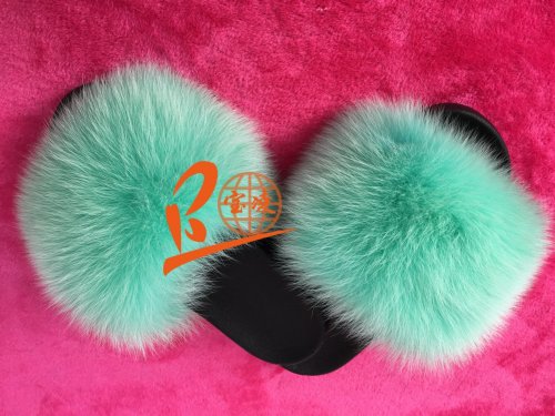 BLFBT Biggest Tifanny Fox Fur Slides