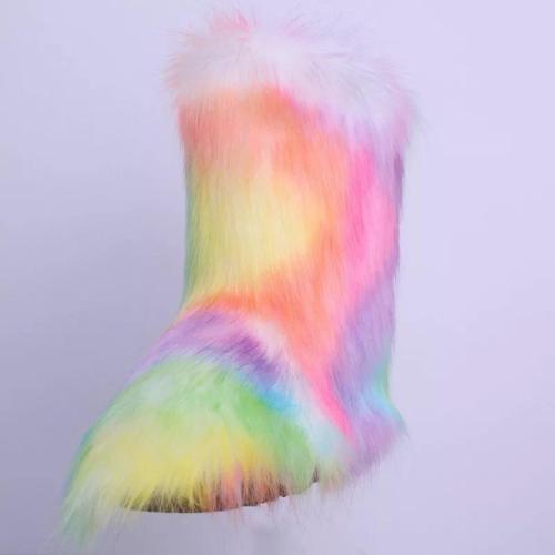BLFFB07 Hot Sale Colorful Boot Faux Fur Boots