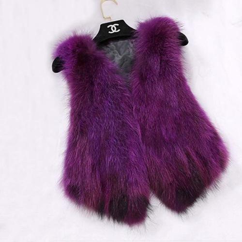 BLRFV02 Fashion Real Fox Fur Vest
