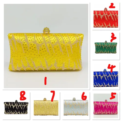 CDB17 tote bags Crystal Dinner evening party clutch with chains