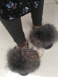 BLRBG Biggest Grey Raccoon Fur Slippers