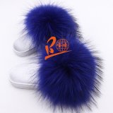 BLRDC Different Color Raccoon Fur Slippers