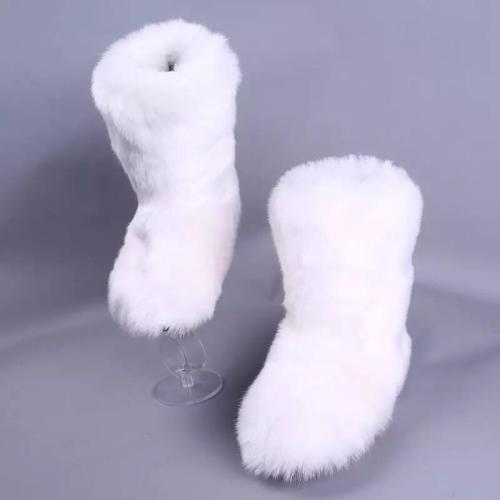 BLFFBW Hot Sale White Boot Faux Fur Boots