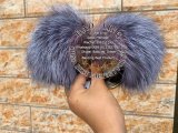 BLBSF Super Cute Baby Silver Fox Fur Slides Slippers