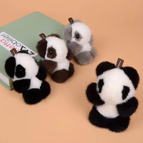 BLMPK Mink Fur Panda Keychain