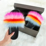 Faux Fur Slides Slipper Slippers Slide