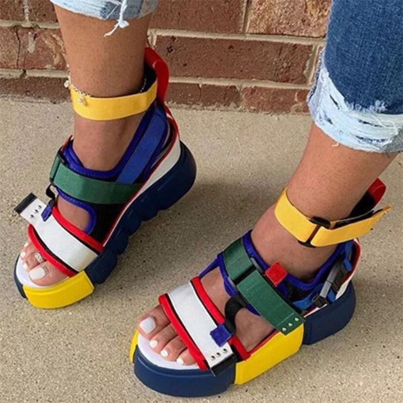 trendy platform preparation fashion slippers