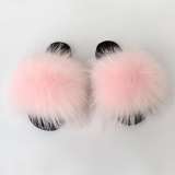 Racoon  Fur Slides Slippers