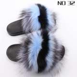 Fox  Fur Slides Slippers