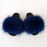 Racoon  Fur Slides Slippers