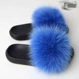 Fox Fur Slides Slippers