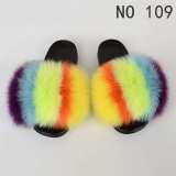 Fox  Fur Slides Slippers