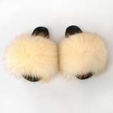 Racoon  Fur Slides Slippers