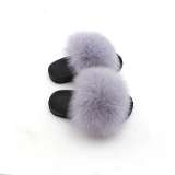 Chidren  Kids  Fox Fur  Slides Slippers