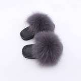 Chidren  Kids  Fox Fur  Slides Slippers