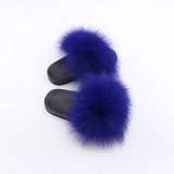 Chidren  Kids  Fox Fur  Slides Slippers