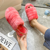 3438 Slipper Fur Slippers Slides Fake Fur Faux Fur