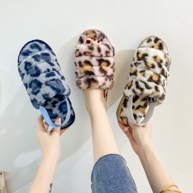 3436 Slipper Fur Slippers Slides Fake Fur Faux Fur