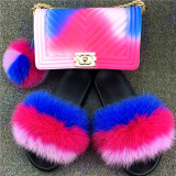 20200511 Fur Slides Purse Bag Fur Ball  Pompom