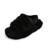 3412 Slipper Fur Slippers Slides Fake Fur Faux Fur