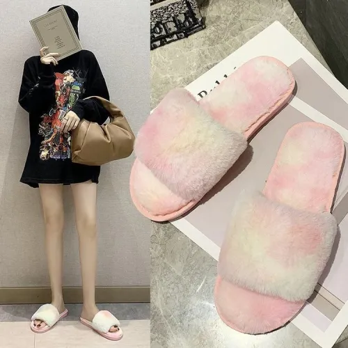 XY893-22 Slipper Fur Slippers Slides Fake Fur Faux Fur