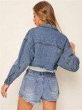 7318-1# Fashion Jeans Coat Coats