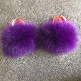 Fashion Baby Fox Fur Slides Slippers