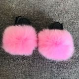 Fashion Children Kids Fox Fur Slides Slippers