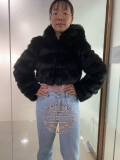 Fashion Really Hot Plus size have High quality Faux Fox Fur Coat Coats Jackets