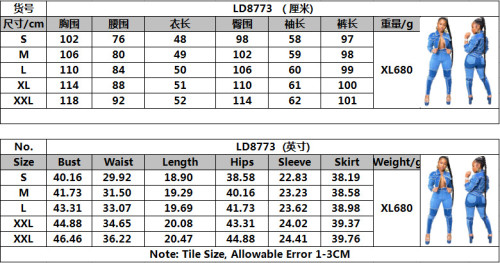 Fashion Jeans Bodysuit Bodysuit  TS106223
