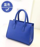new solid color handbag women's handbag  pu big bag