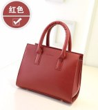 new solid color handbag women's handbag  pu big bag