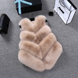 VS2002 Fashion Faux Fur Winter Women's Fur Jacket Fur Vest For Ladies