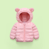 2002 Children's hooded ears cotton padded jacket for boys and girls