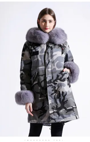 Fashion Real Fur Parkas Parka Jackets Coats